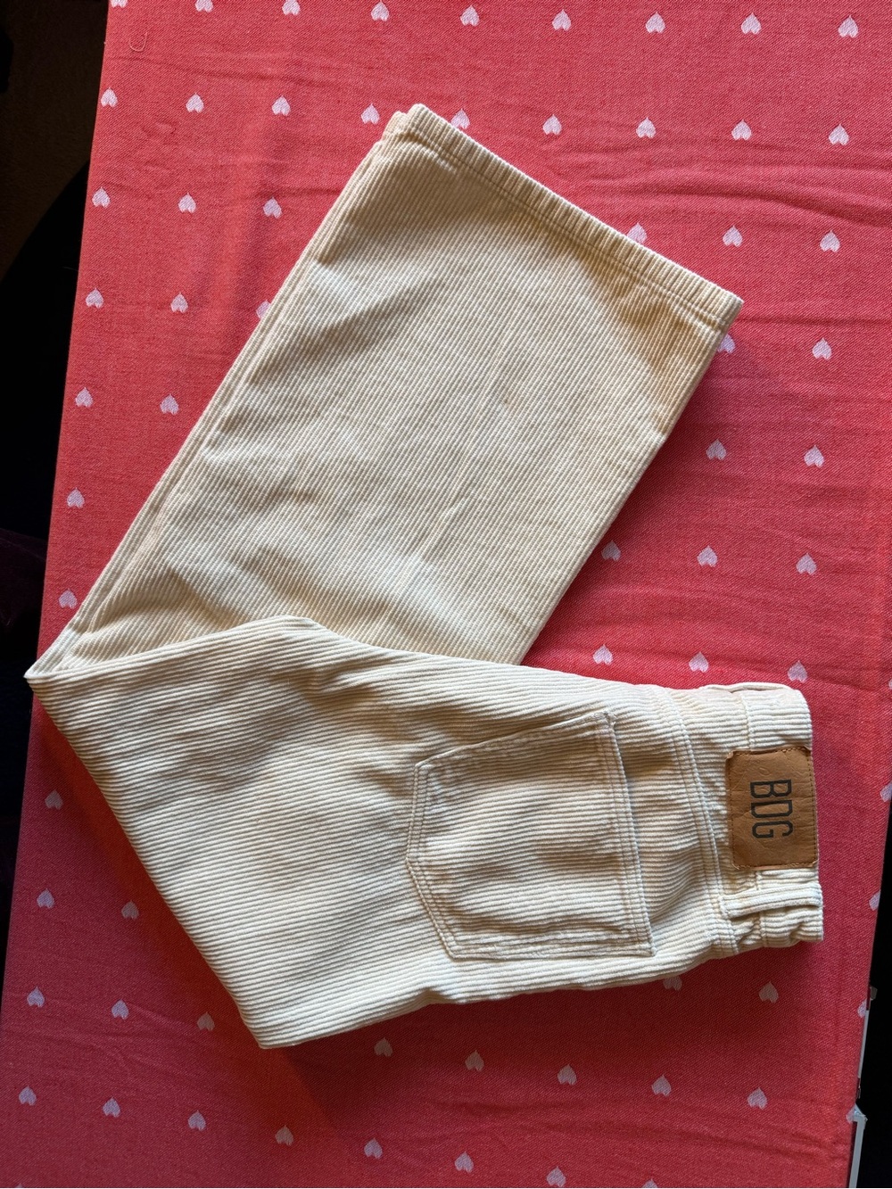 BDG Cream Corduroy “High and Wide”  Pants